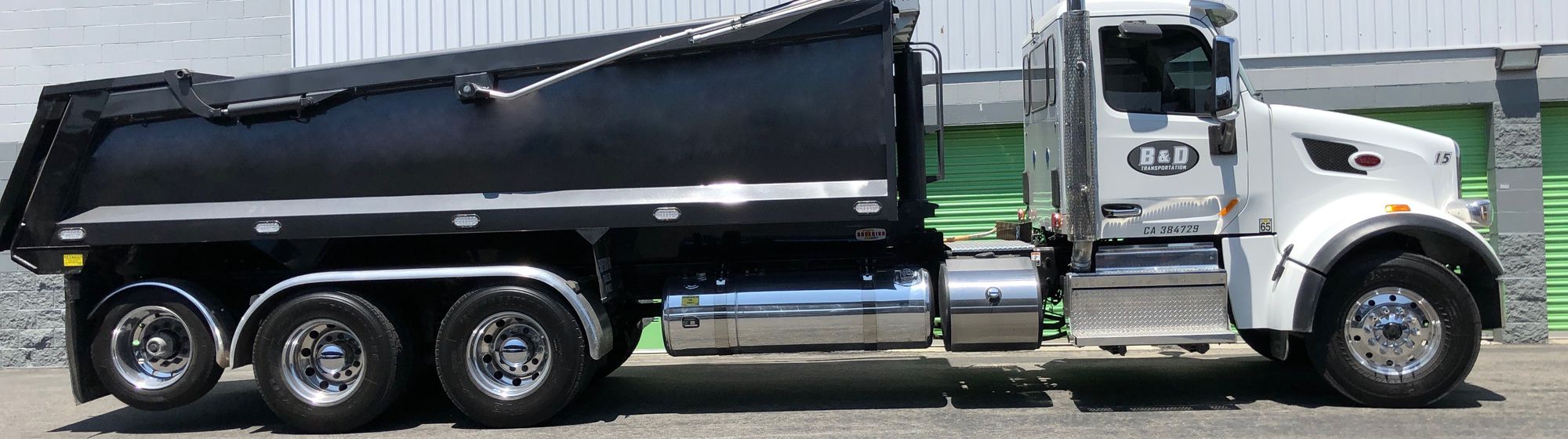 A clean B&D Transportation dump truck ready for a shift