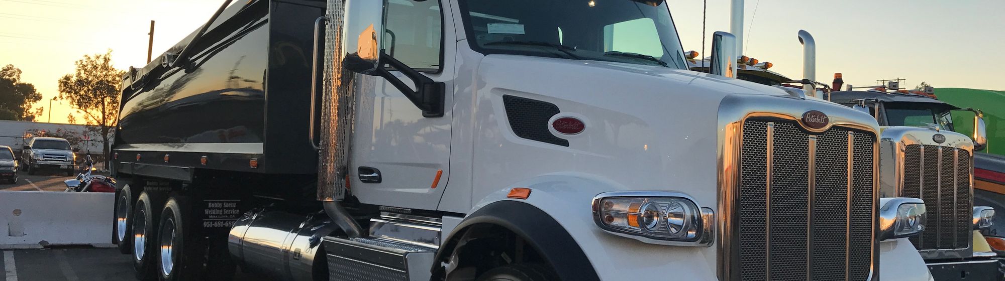 A B&D Transportation Peterbilt dump truck ready for dispatch